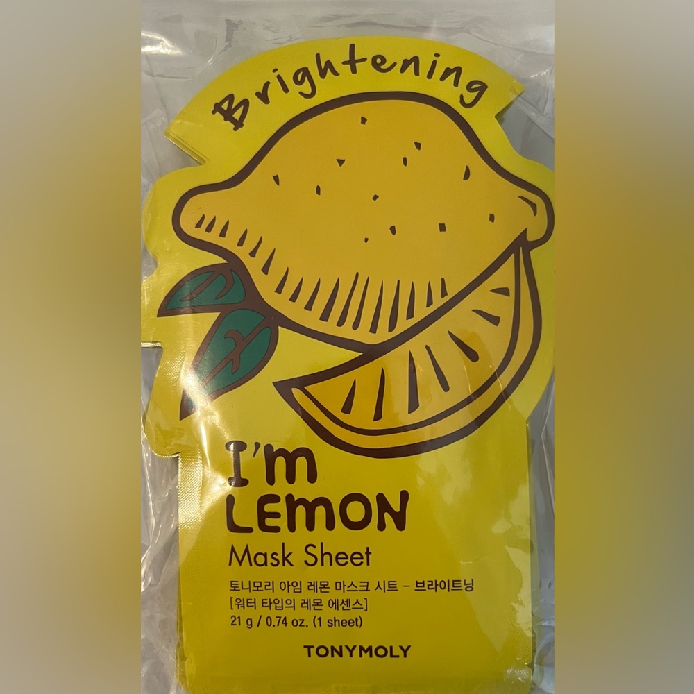 TonyMoly Lemon Brightening face mask.